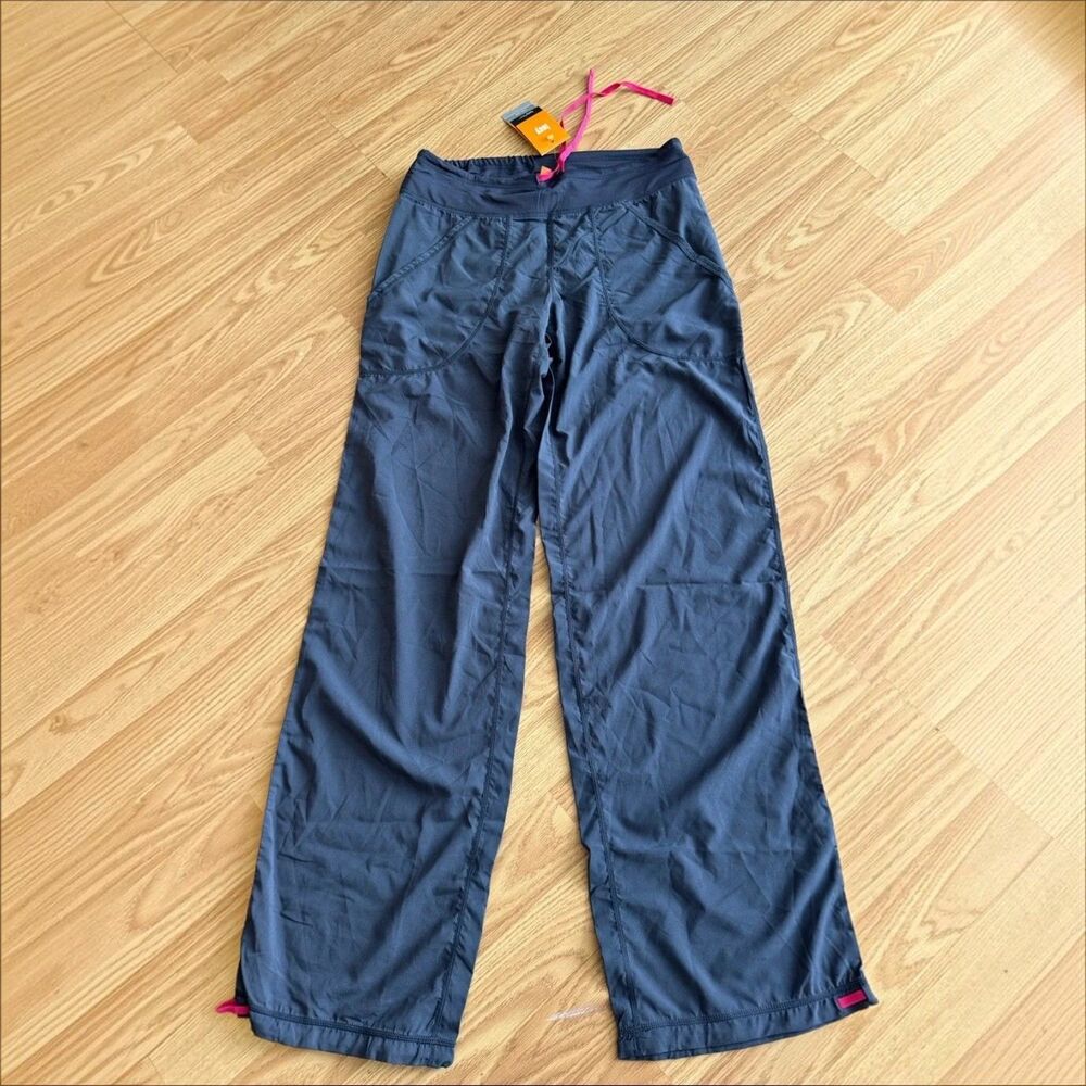 NWT Lucy Womens Kickboxer Pant XS Navy Lightweight Yoga Athleisure Travel Lounge